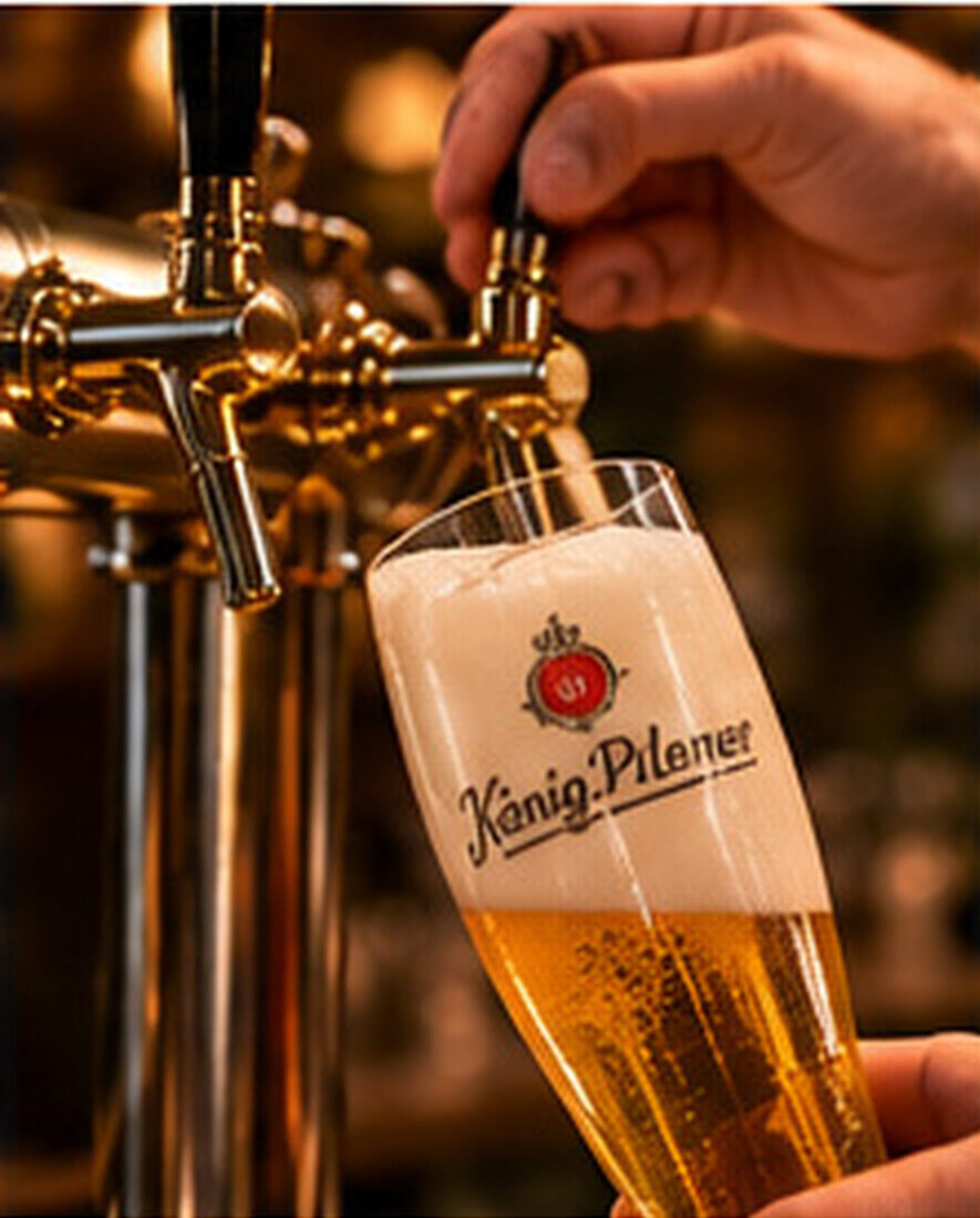 Frisch gezapftes König Pilsener