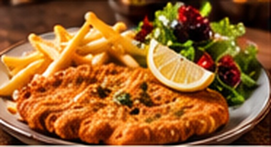 Schnitzel Wiener Art bei Lerches Berghütte
